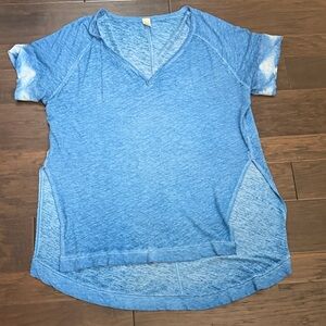 We The Free Light Blue High-Low V-Neck Dress Oversized Tee Beach Swim